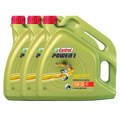 LUBRIALPHA Castrol Power 1 4T 15W50 4 litros 12 Litri