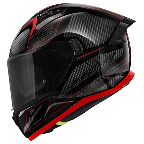 GIVI 50.9 Enigma Red | Casco de Moto Integral con Visor Solar + Pinlock + Pantalla Oscura | Unisex Hombre y Mujer Homologado ECE 22.06 (L)