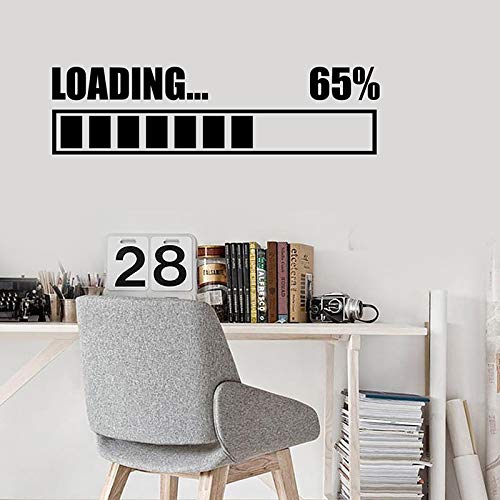 Etiqueta de la pared de la decoración del hogar Gamer Loading Computer Notebook Laptop Gaming Decal Extraíble Wall Art Mural A2 157x42cm