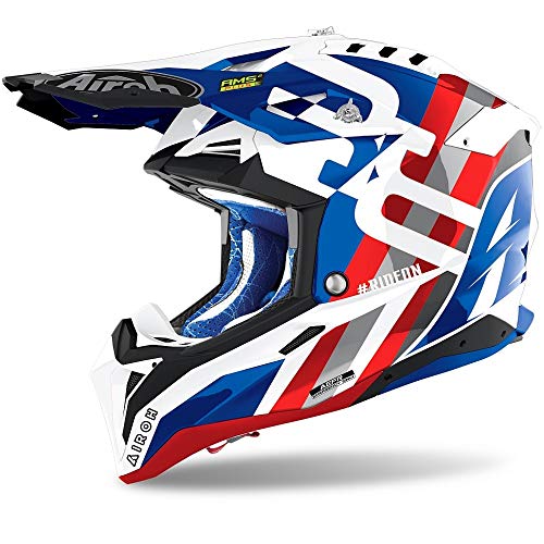 Airoh Helmet Aviator 3 Rainbow Blue/Red Gloss S