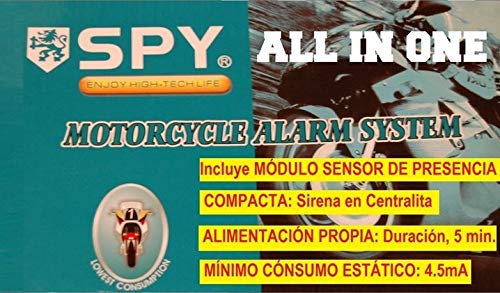 Alarma de Moto SPY All IN One. Compacta y autoalimentada