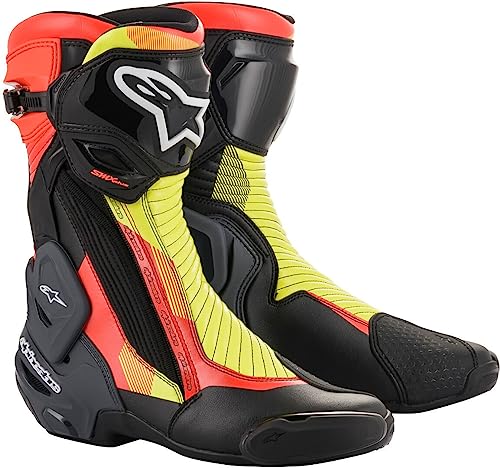 Alpinestars SMX Plus v2 Botas de moto (Black/Red/Yellow,43)