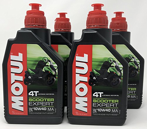 Aceite Moto - Motul Scooter Expert 4T 10W-40, 4 litros (4x1 lt)