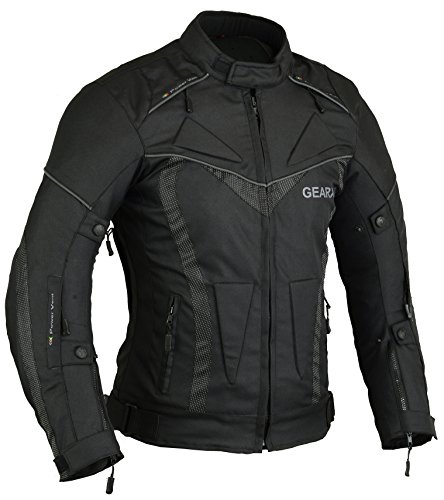 GearX - Chaqueta de protección para Motocicleta BorneAir para Hombre, Impermeable, Transpirable, XXL