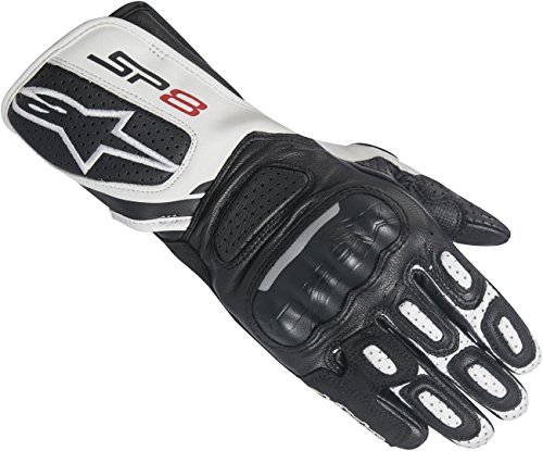 Alpinestars 1694380104 Guantes para Moto, Negro/Blanco, Talla L