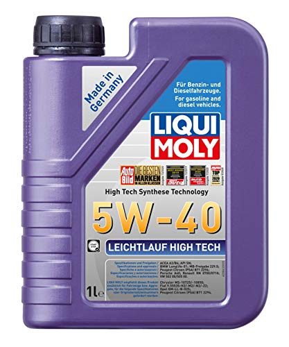 Liqui Moly 3863 Leichtlauf High Tech 5W-40 - Aceite antifricción con tecnología HC para Motores de automóviles de 4 Tiempos (1 L)