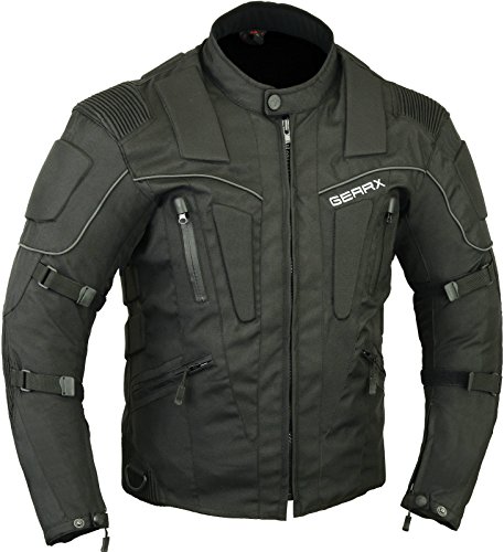 GearX Storm Chaqueta protectora para motocicleta con forro de malla transpirable - Negro, XL