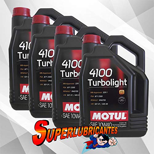 Mundocoche Motul 4100 Turbolight 10W40 A3/B4 4x5L(20Litros)