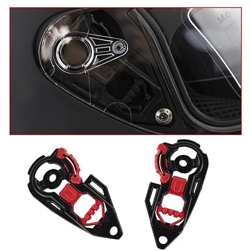 Genérico L-MEIQUN Mecanismo De Visera De Cascos De Moto Para K3SV Y Para K1 Visera De Moto De La Basic Para AGV K5 (Color : Black red)