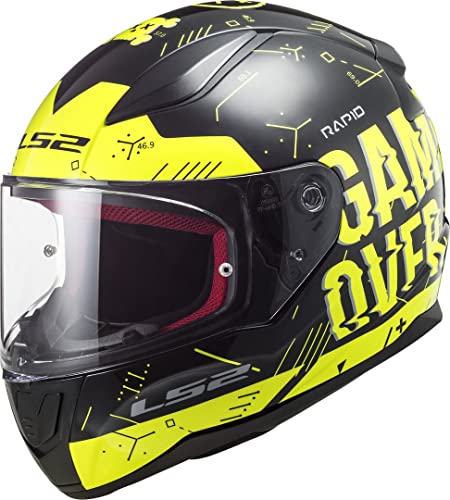 LS2, Casco integral moto Rapid Player Yellow black, L