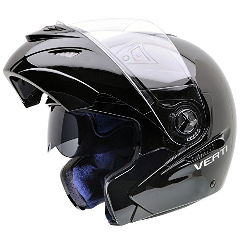 NZI 150207G046 Verti Casco de Moto, Color Negro, Talla 54 (XS)