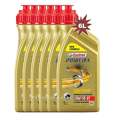 Castrol potencia 1 4T 20 W-50 motocicleta motor aceite 6L