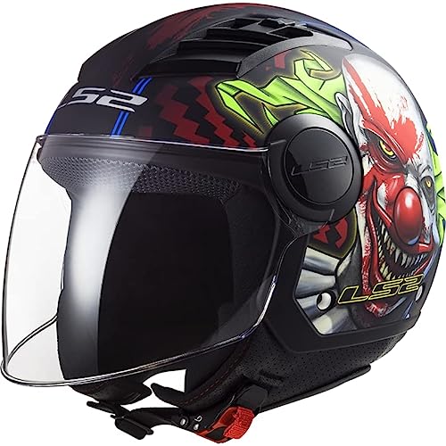 LS2 - Casco de moto OF562 Airflow Happy Dreams Matt Black Red XS