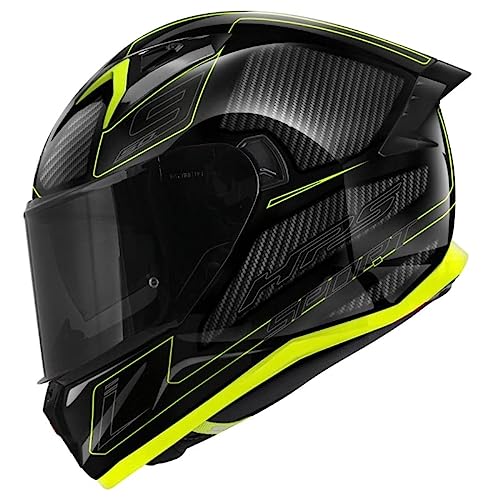 GIVI 50.9 Enigma Yellow | Casco de Moto Integral con Visor Solar + Pinlock + Pantalla Oscura | Unisex Hombre y Mujer Homologado ECE 22.06 (M)